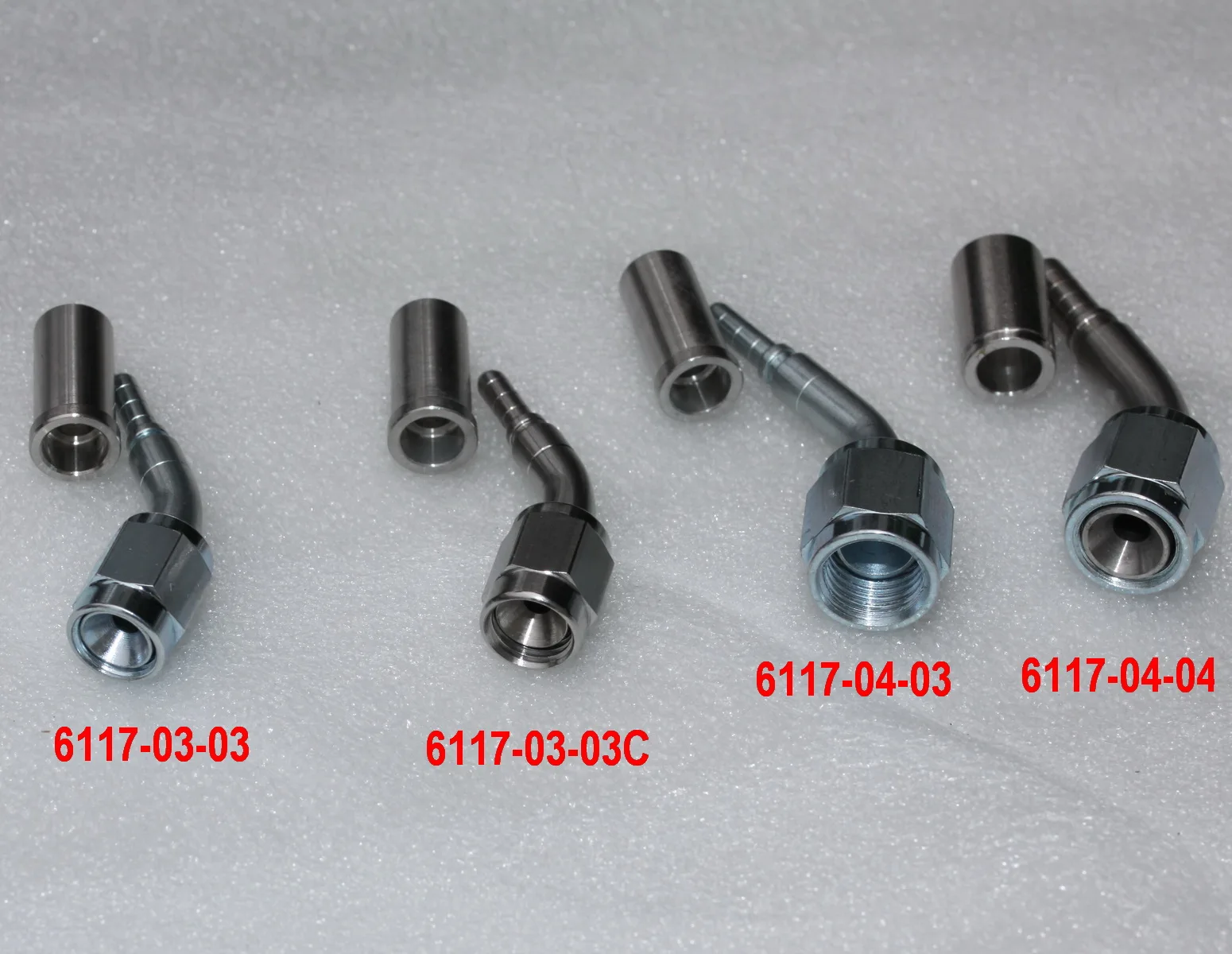 3/8-24, 7/16-20 Female Swivel Brake Fittings 45 degree bending for Braided Hose An3, An4