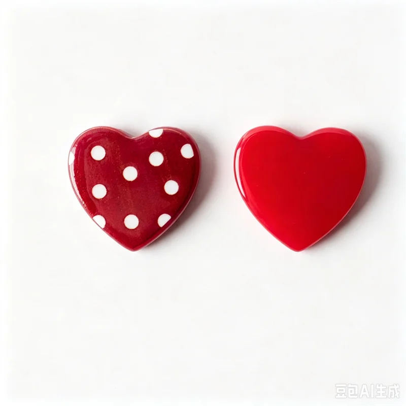 2026 Newest 50pcs/lot color dots print geometry hearts shape resin cabochon beads diy jewelry garment hair accessory