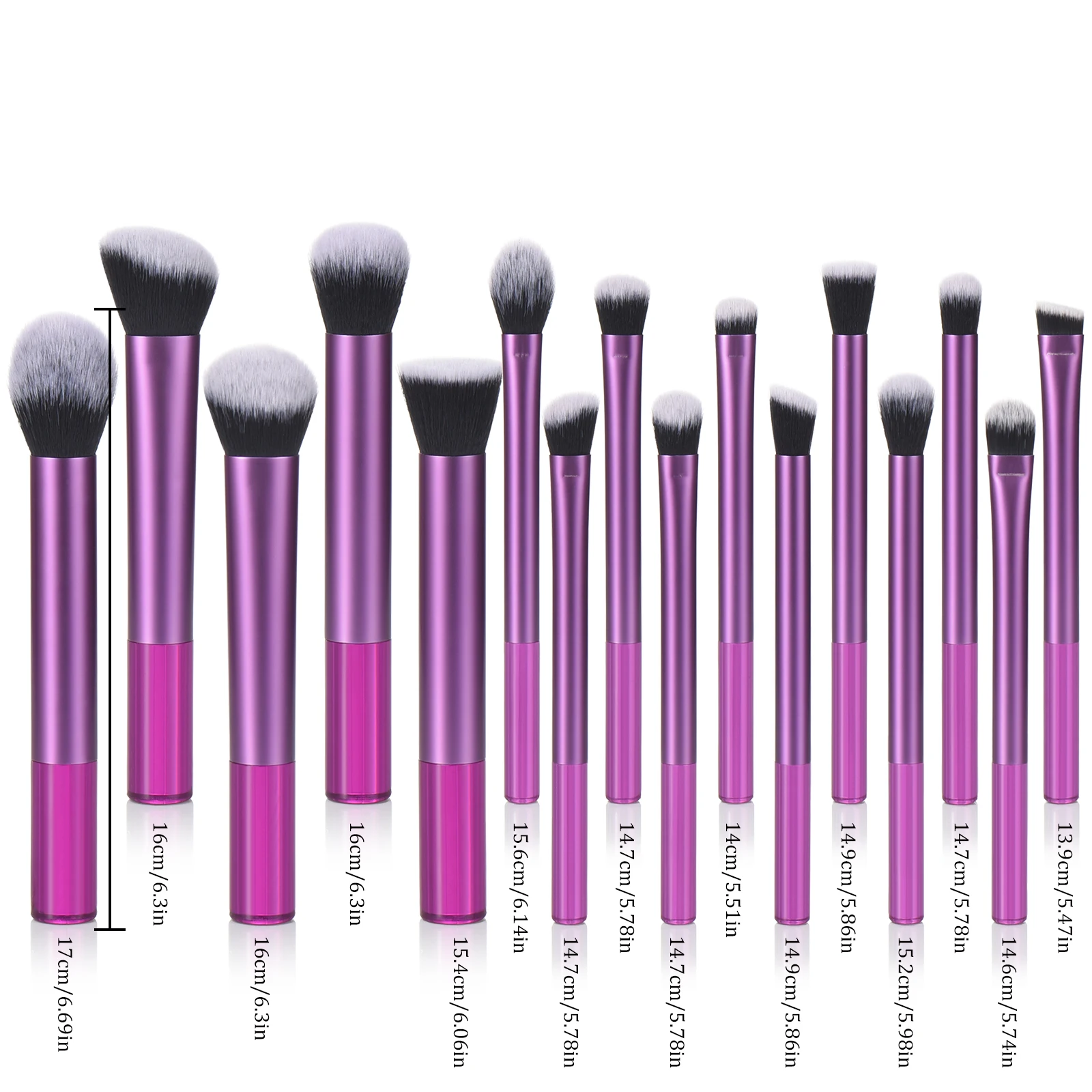 7-16 Premium Make-up Pinsel Premium synthetische Foundation Pinsel lose Puder Kontur Pinsel Augen pinsel Make-up Tool Set