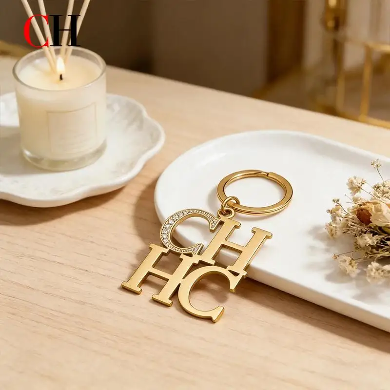 ch-keychain-gold-crystal-decorated-letter-pendant-waterproof-durable-keyring-with-gift-box-luxury-bag-car-key-accessory