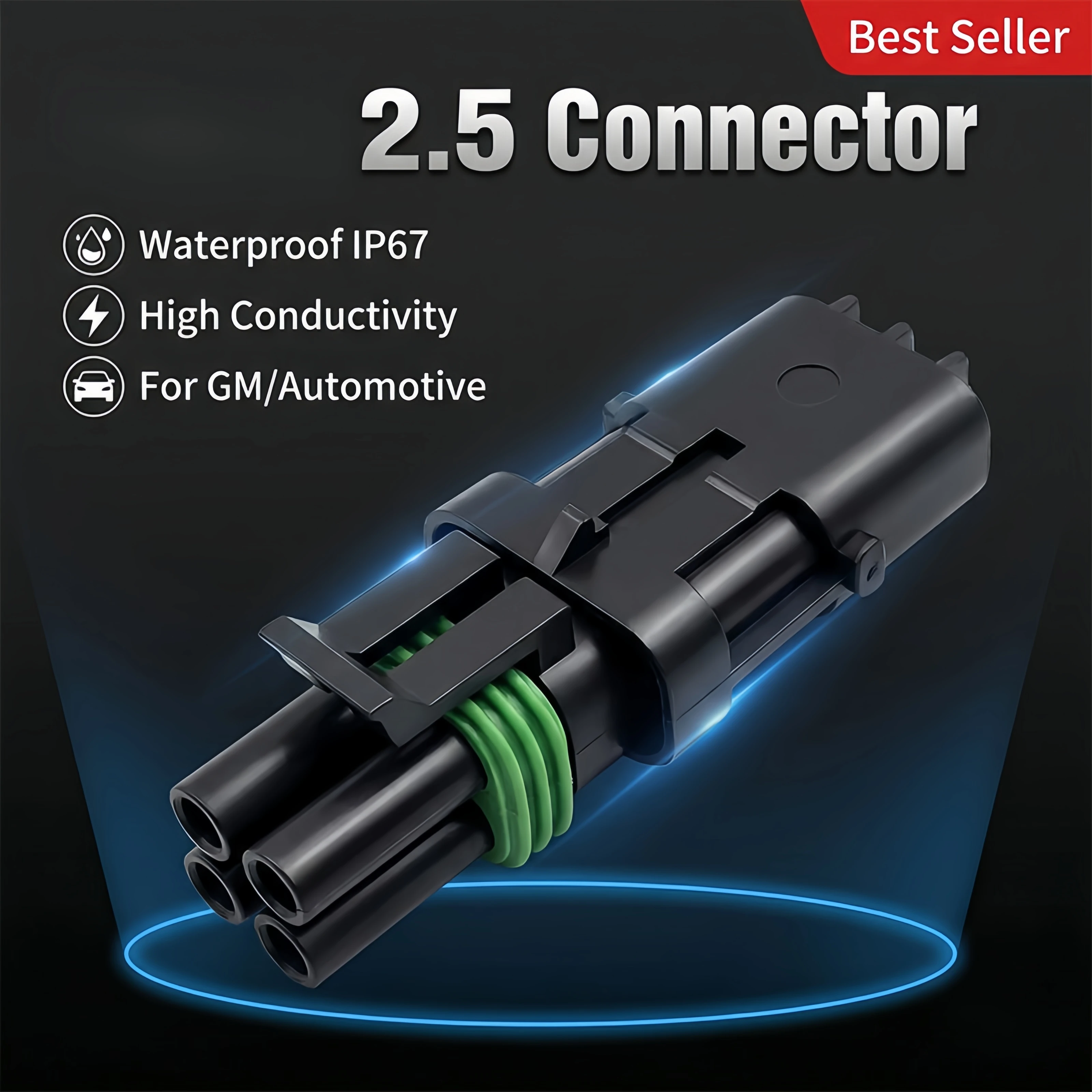 

2.5 Series Automotive Female Male Waterproof Connector 1P/2P/3P/4P/6P Sensor Plug