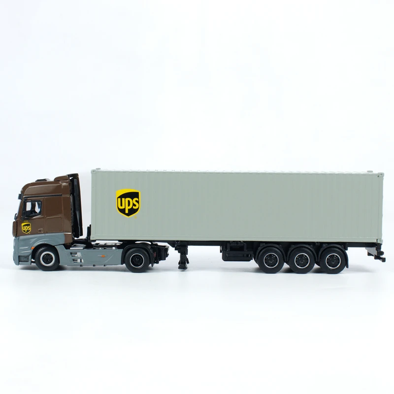 1:64 ， Actros container trailer UPS painted doll alloy die