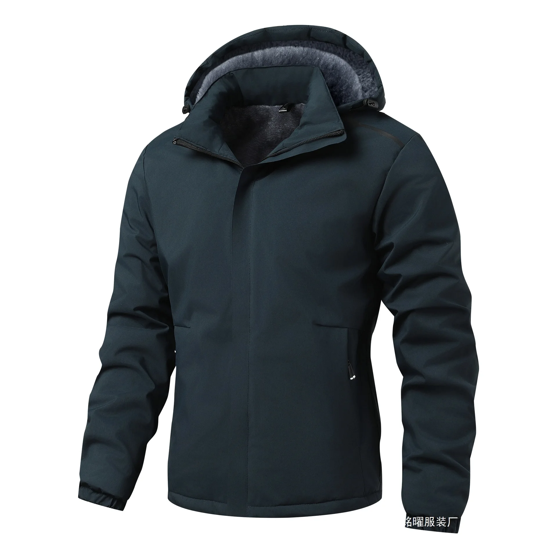 

Autumn and Winter New Fleece-Lined Thickened Cotton Jacket for Men and Women, Loose Outdoor Windproof Waterproof Hooded Jacket
