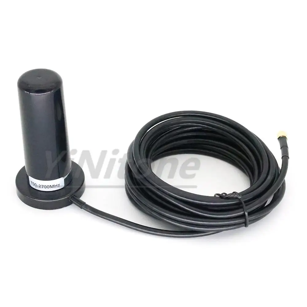 700-2700MHZ Small steel gun 4G LTE Outdoor Antenna 5.5CM Strong Magnetic Base Large Sucker with 5Meter SMA-Male Extension Cable