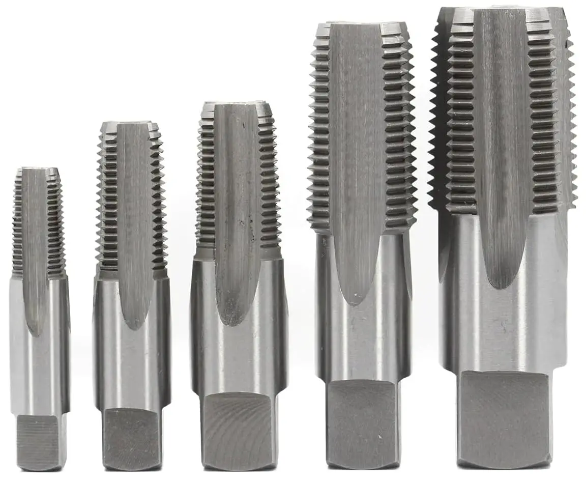 

5-Piece NPT Pipe Tap Set (1/8' to 3/4'), Carbon Steel, POU Series