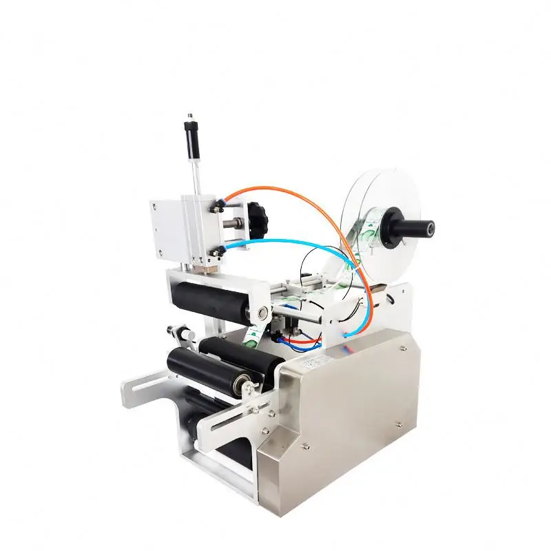 LT-80D Pneumatic Round Bottle Labeler With Fiber Optic Amplifier With Date Printer