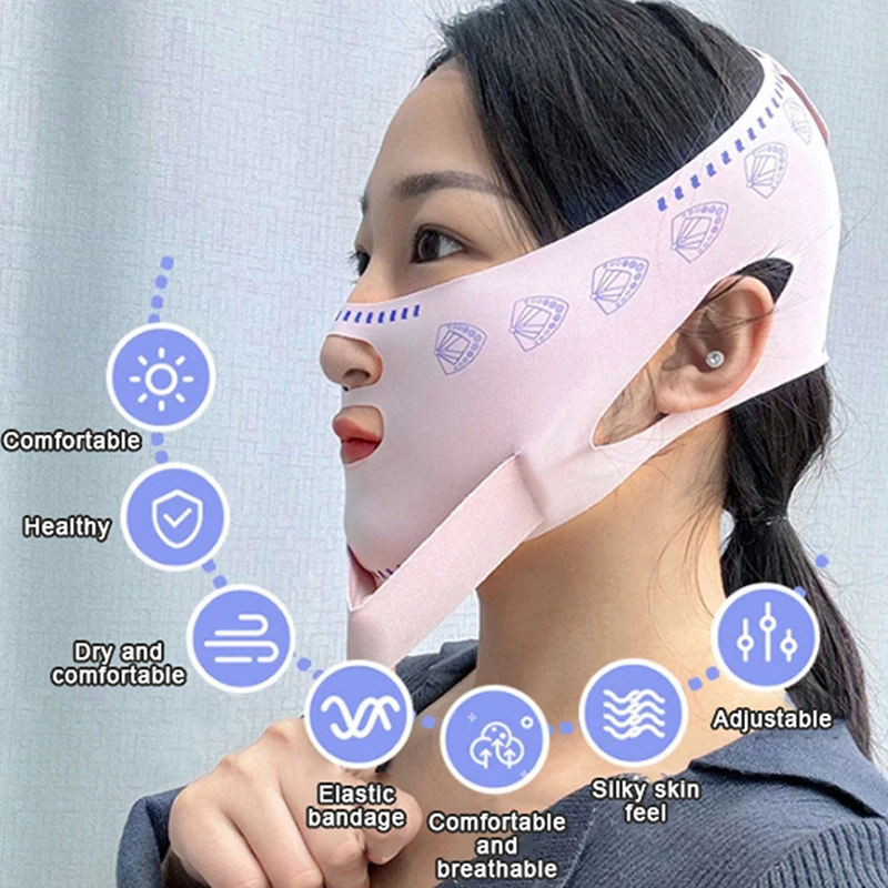 Women Chin Cheek Face Slimming Bandage Lift Up Belt Bilayer V Line Face Shaper Facial Anti Wrinkle Strap Skin Care Beauty Tools