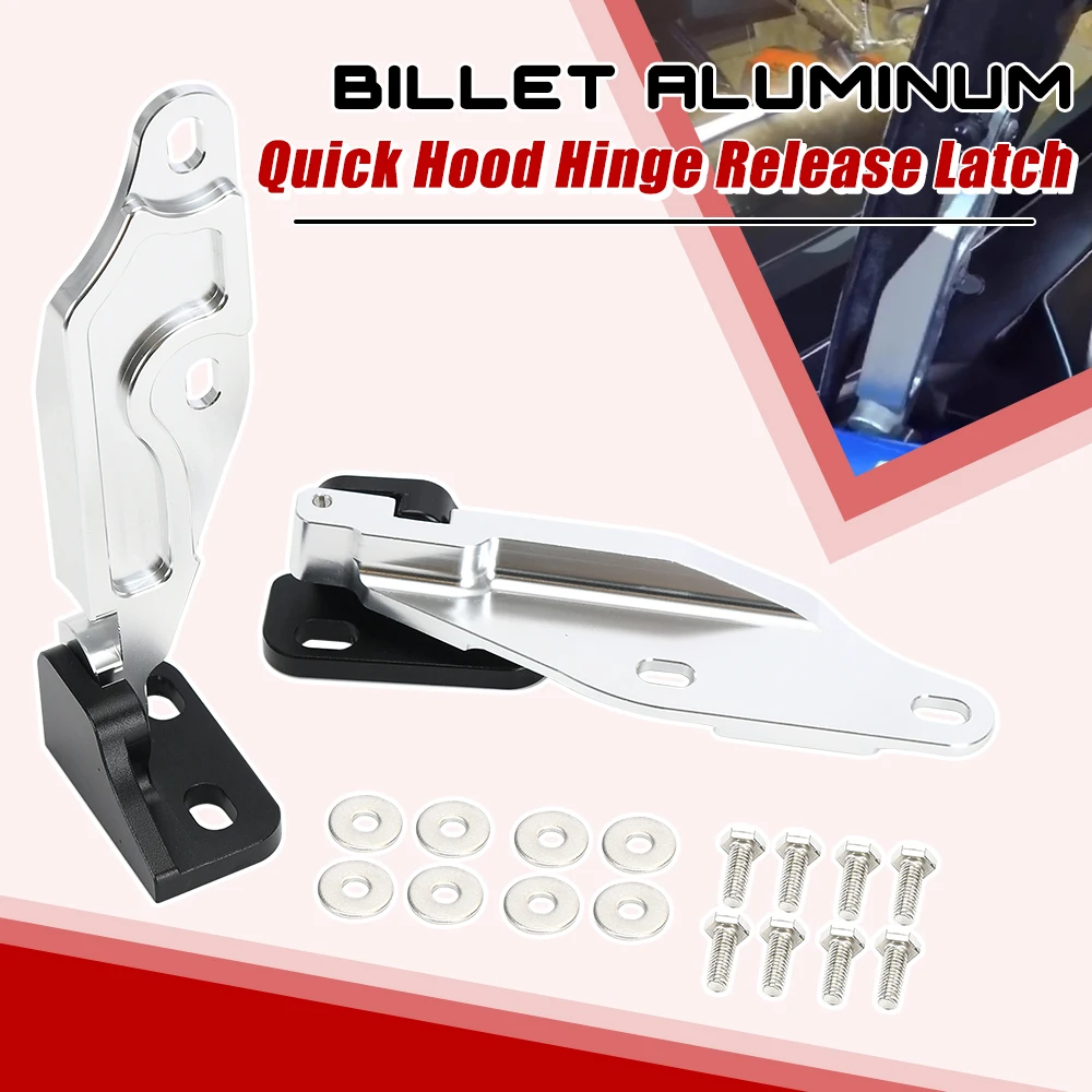 Aluminum Brand New Car Accessories Billet Quick Hood Hinge Release Latch For Honda Civic EG EG6 92-95