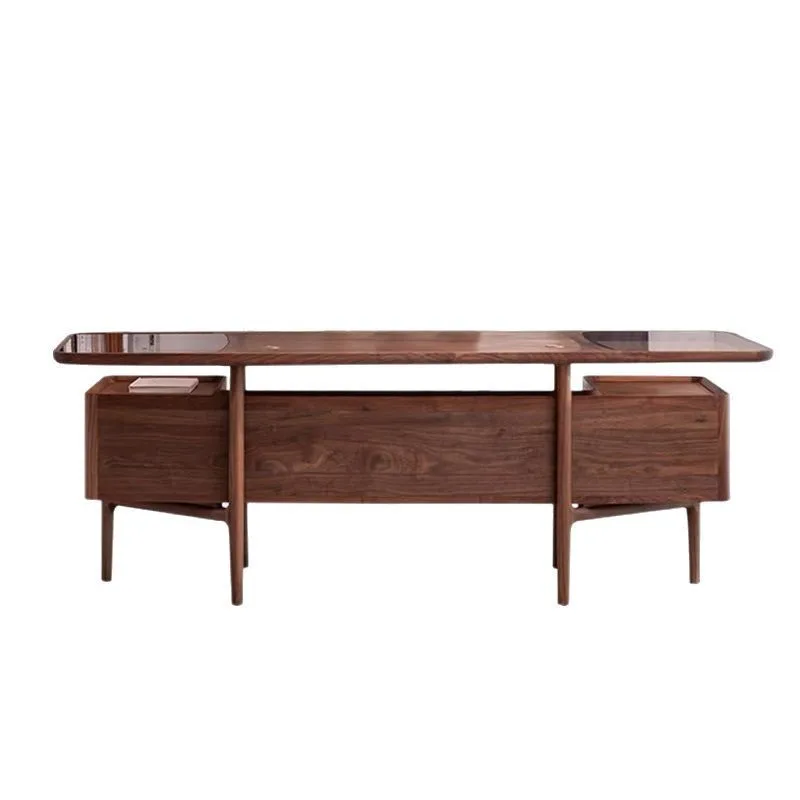 computer desk, black walnut solid wood desk drawer