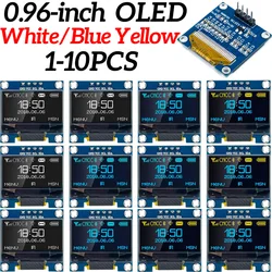 0.96 Inch OLED Display Module SSD1315 I2C IIC SPI Serial 128X64 LCD 4 Pin YellowBlue WhiteBlue for Arduino(Pin Headers Soldered)