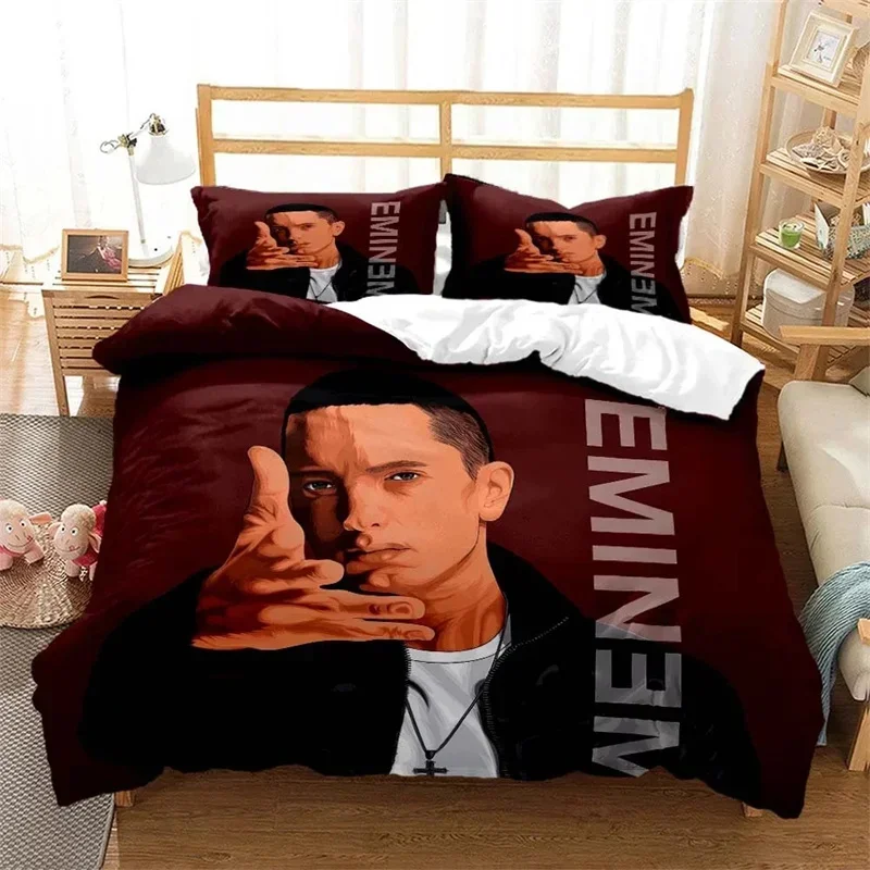 

Hip Hop Rapper E-Eminem All Season Duvet Cover Bedding Comforter sets Soft Quilt Cover and Pillowcases Single_Double_Queen_King