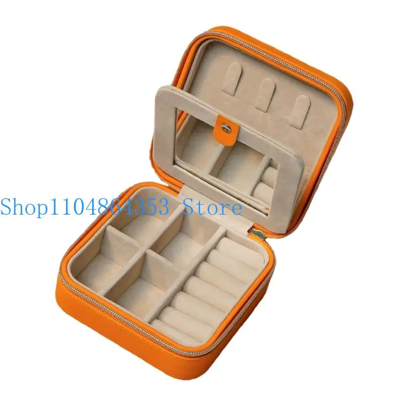 652F Practical Jewelry Case For Women Storage Box With Velvets Lined Compartments