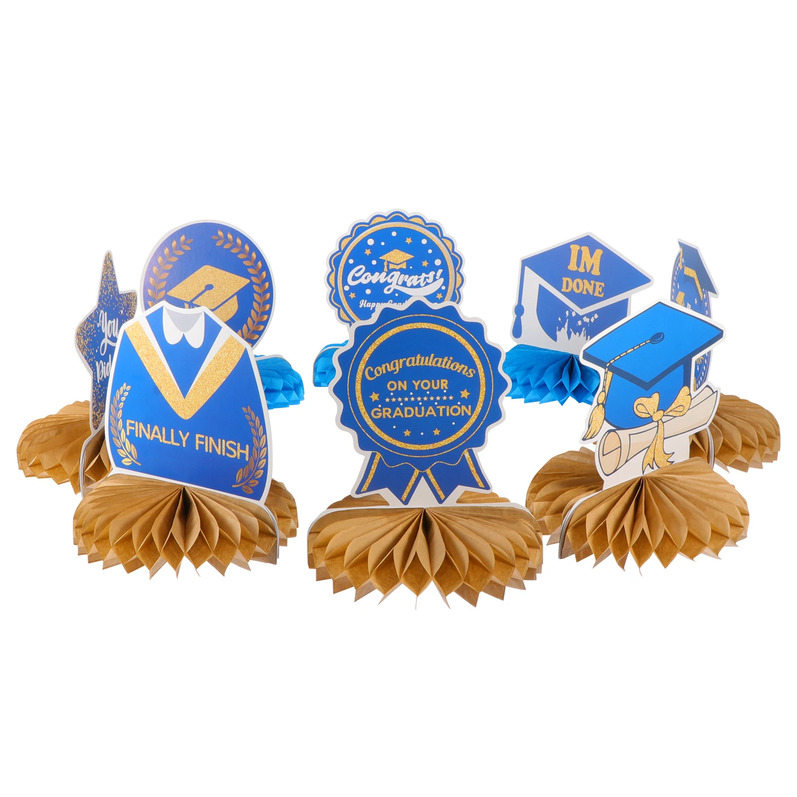 

Graduation Decorative Paper Fan Flower Party Supplies Honeycomb Centerpieces Easy Installation Material Indoor Outdoor