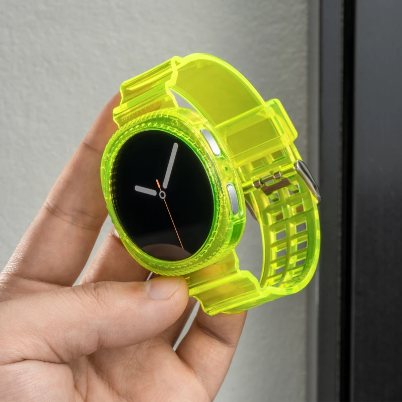 Transparentes Band + Hülle für Samsung Galaxy Watch 8 40 mm 44 mm Zubehör Klare Armband Correa Galaxy Watch 8 Armband