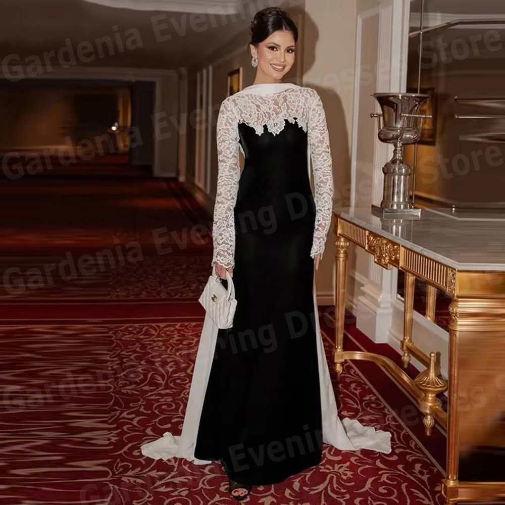 

Очаровательные женские вечерние платья в стиле русалки, кружевные платья с длинными рукавами для выпускного вечера, Vestidos Para Mujer, индивидуальный пошив, без спинки, Robe De Soirée