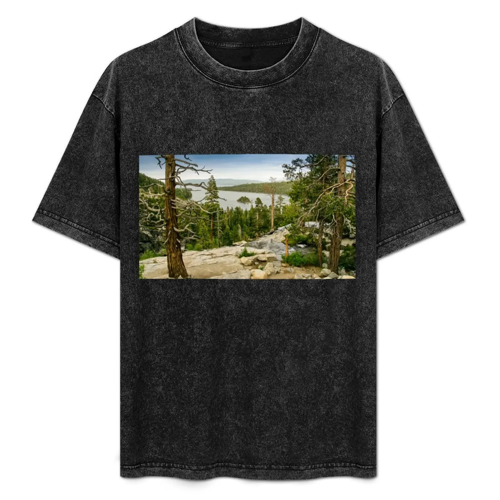 Eagle Falls, Emerald Bay, Lake Tahoe, California, USA T-Shirt T-shirts man shirts graphic tee plain white t shirts men