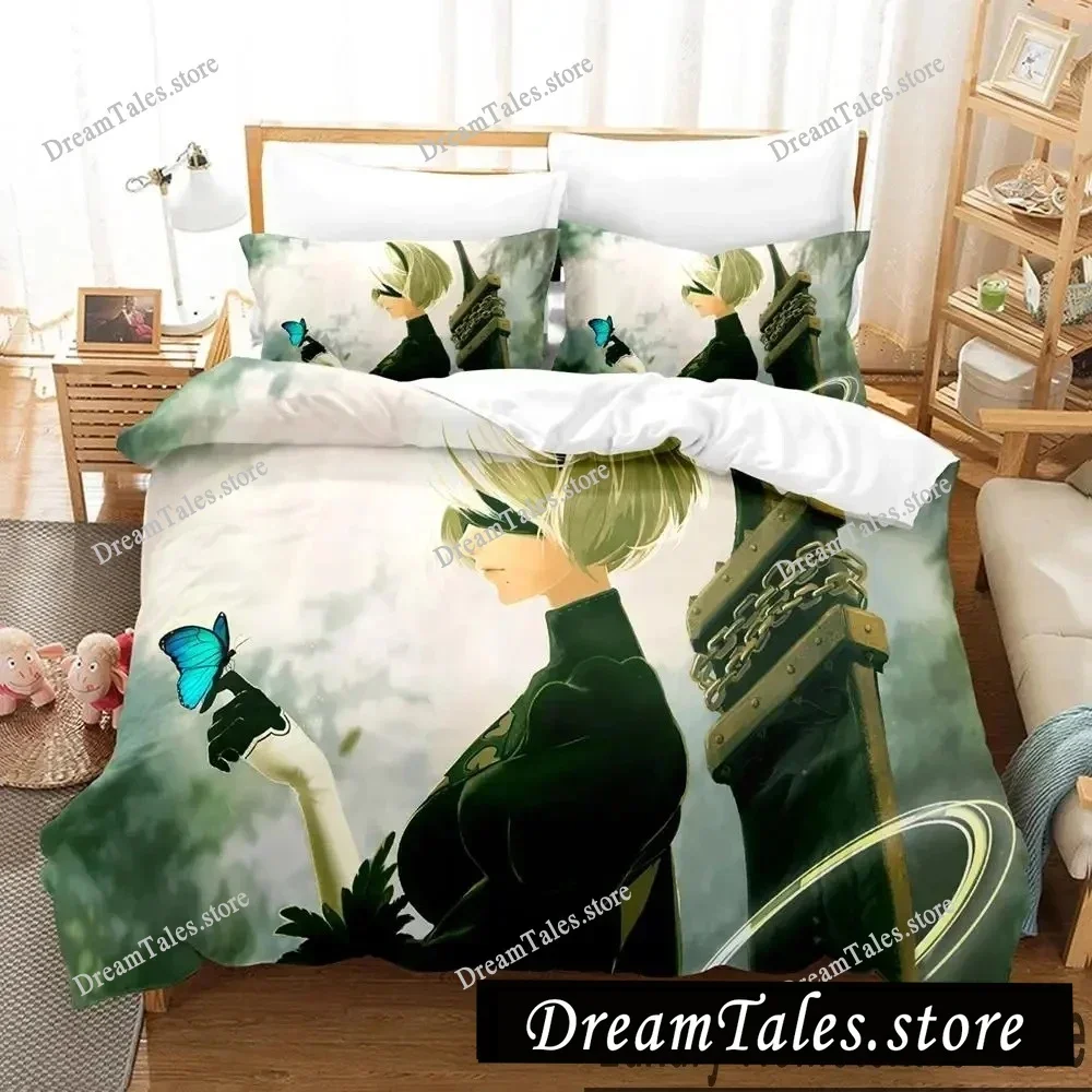 

Home Textile Cartoons NieR Automata 2B Cover Duvet Cover Pillow Case Boy Girl Polyester Bedding Set King Queen Twin Size