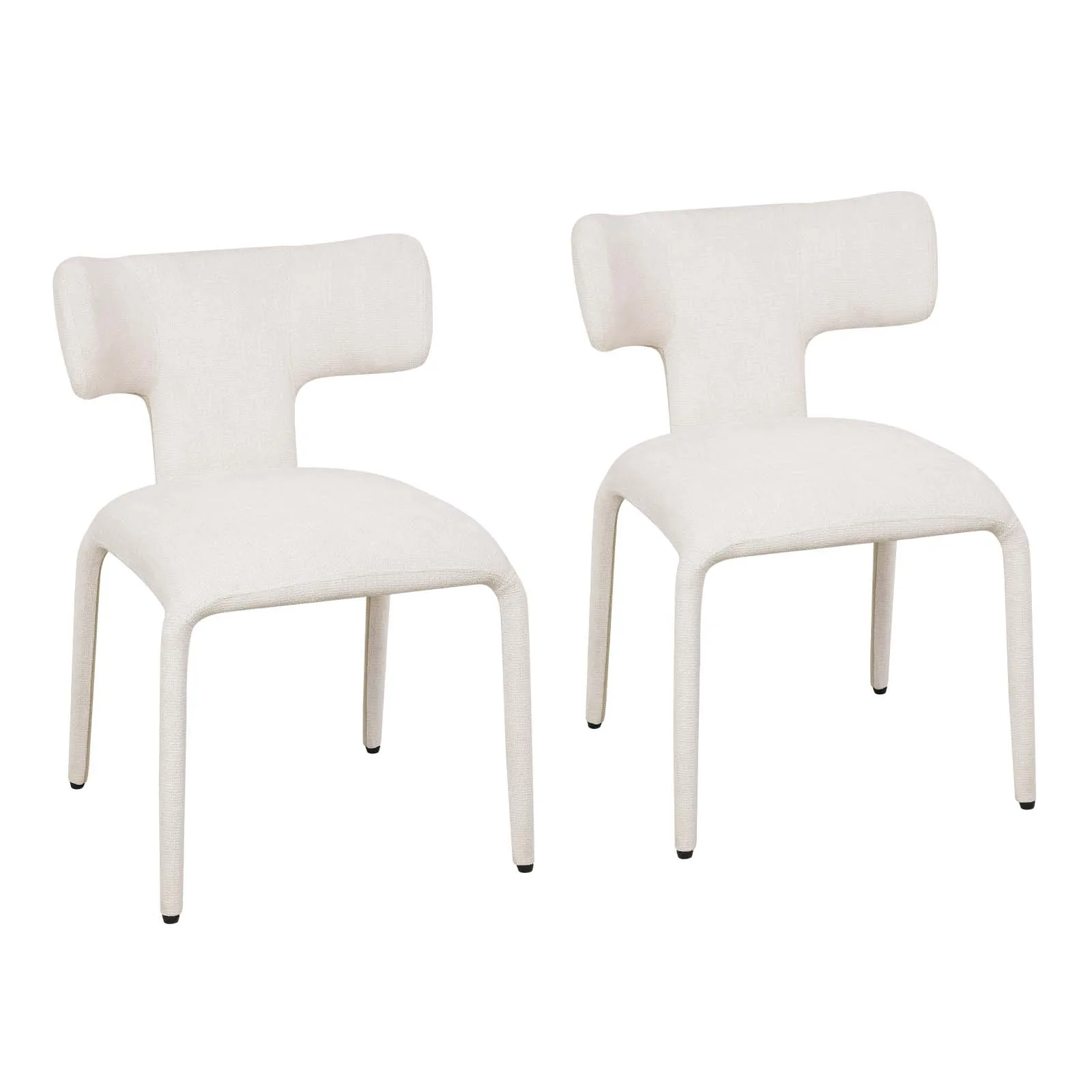 WOLTU 2 Stück/Set ergonomische Esszimmerstühle, Kunstleder/Leinen, Küchenstühle, Metallrahmen, Rückenlehne für Wohnzimmer, Schlafzimmer, Restaurant – Detail 7