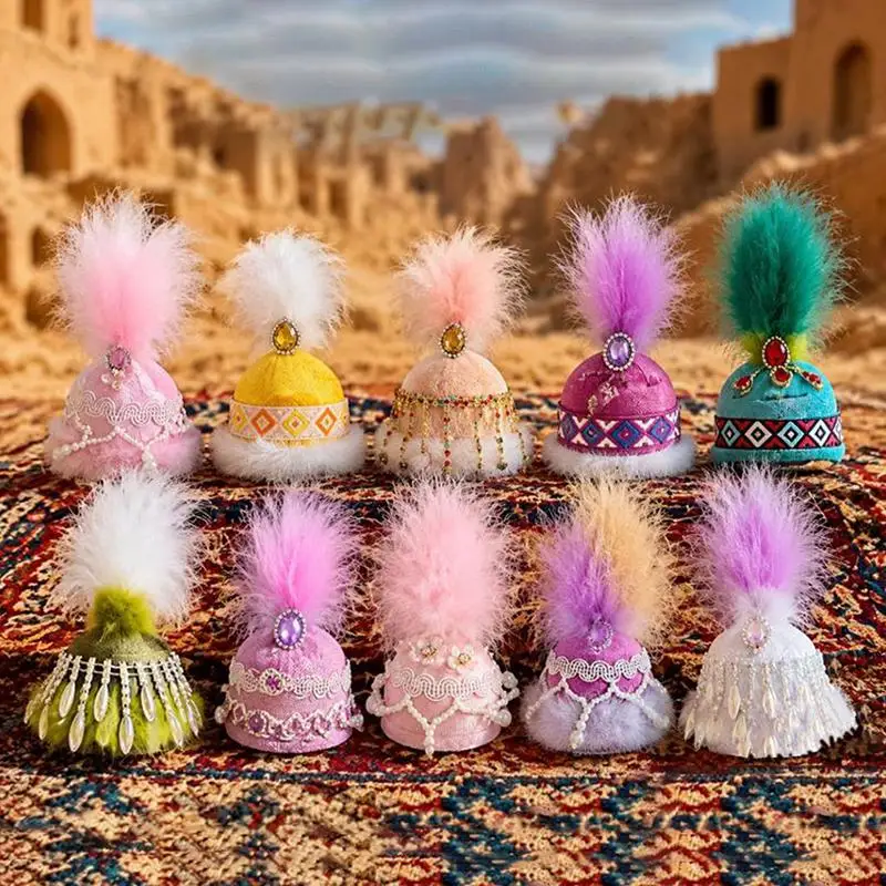 Ethnic Feather Little Lamb Hat Accessories For Kawaii PP Cotton Baby Lamb Doll Tourist Souvenirs Creative Gift