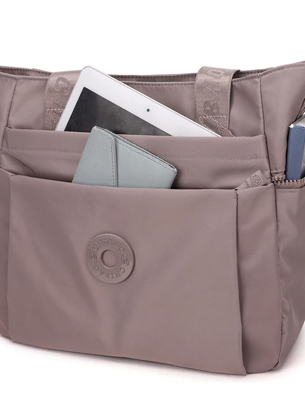 

Повседневная нейлоновая женская сумка-тоут, розовая большая вместительная дорожная универсальная сумка через плечо на одно плечо для мамы, корейская сумка Sle