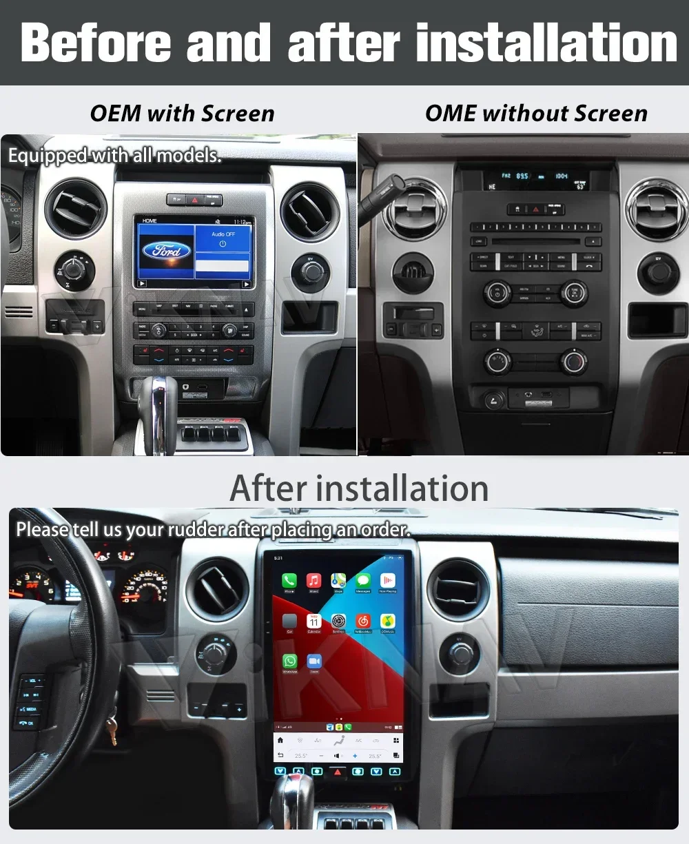 

wireless Carplay Car Radio For Ford F150 2009-2012 Android Auto Car GPS Navigation LCD Display Multimedia Stereo Player 128GB202