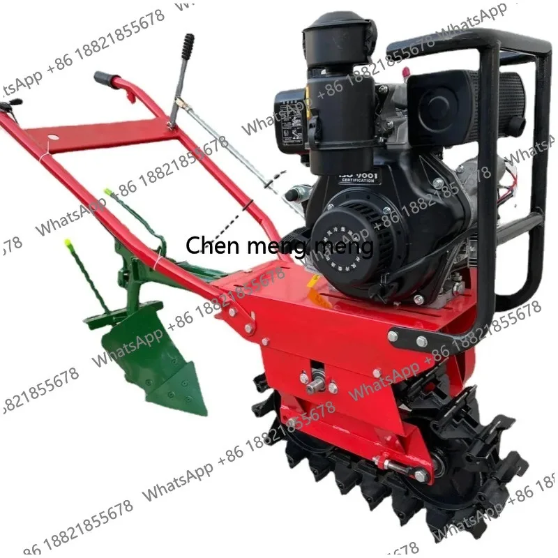 Chain track multifunctional micro tiller flip plow Micro tiller flip plow corn tiller fertilization agricultural artifact 5