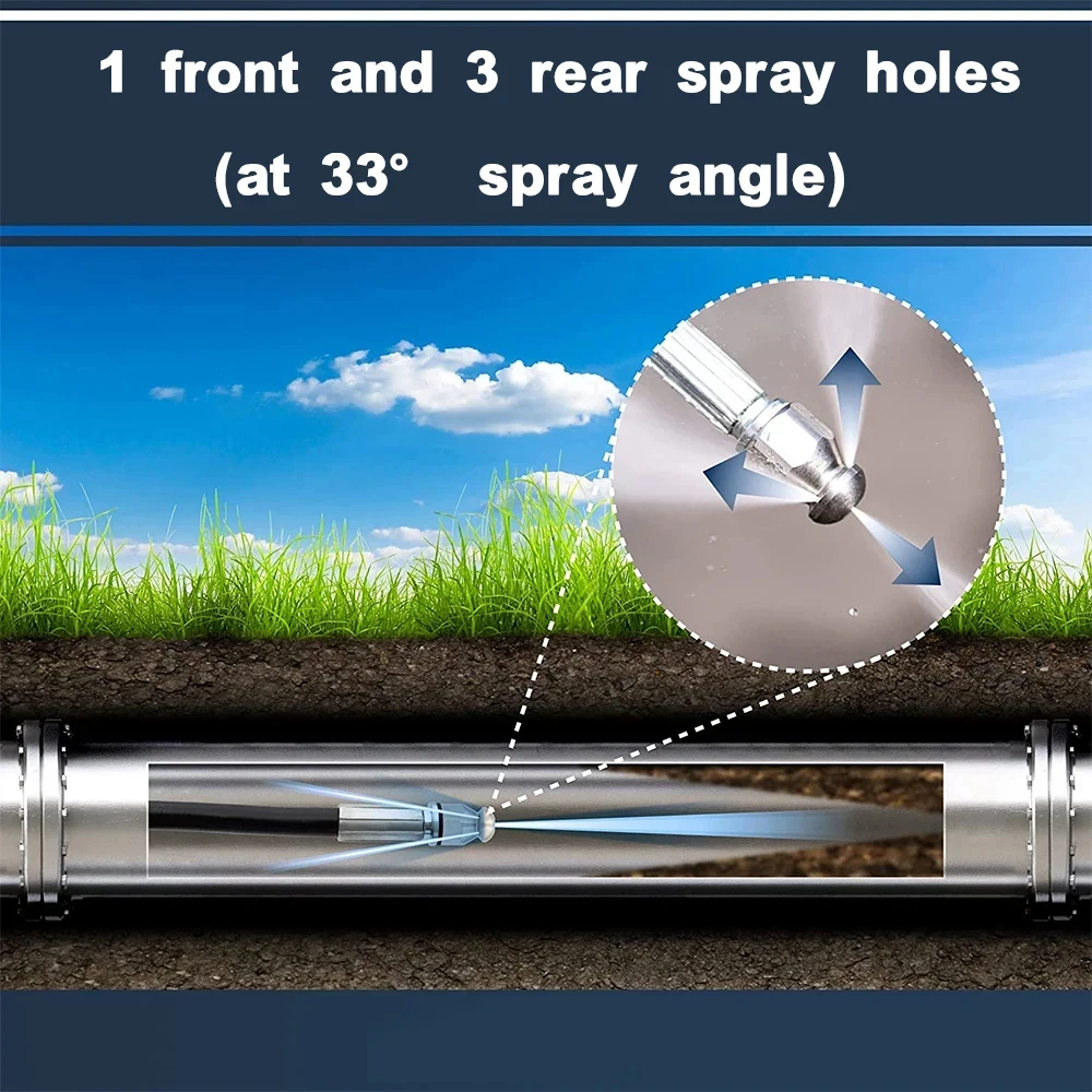 6~25m suitable for karcher k series adapter sewer nozzle sewer pipe cleaning high pressure cleaning machine hose pipe cleaner