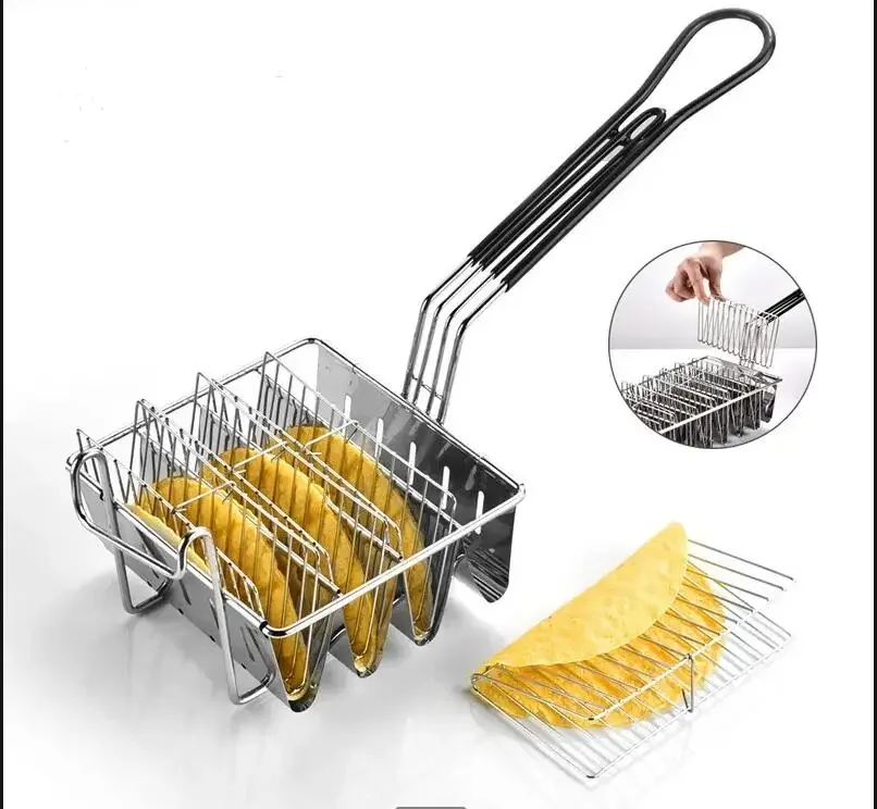 Restaurant Taco Pancake Rack Spring Roll Rack 201 Stainless Steel Burrito Rack Tableware European Creative Home Kitchen Tools