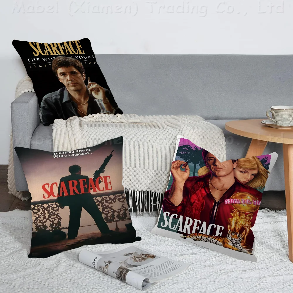 

Classic Movie Scarface Cushion Cover Inches Farmhouse Decor Home Throw Pillow Covers For Couch Decorations