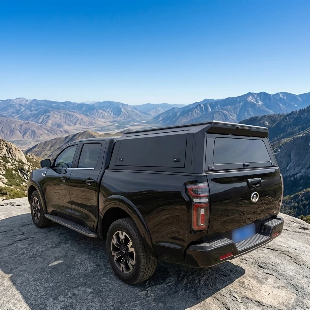 Damei Waterproof Spoiler Pickup Hardtop Canopy Aluminum Alloy For Tacoma RAM DMAX  Hilux  F150 BYD Shark