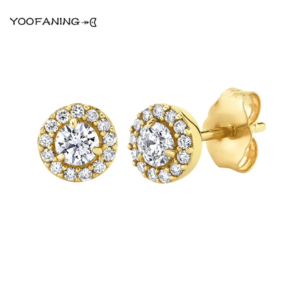 925 Sterling Silver Ear Needle High-end Circular Design Earrings Multi-color Zircon Earrings Single Item Jewelry Women Earrings