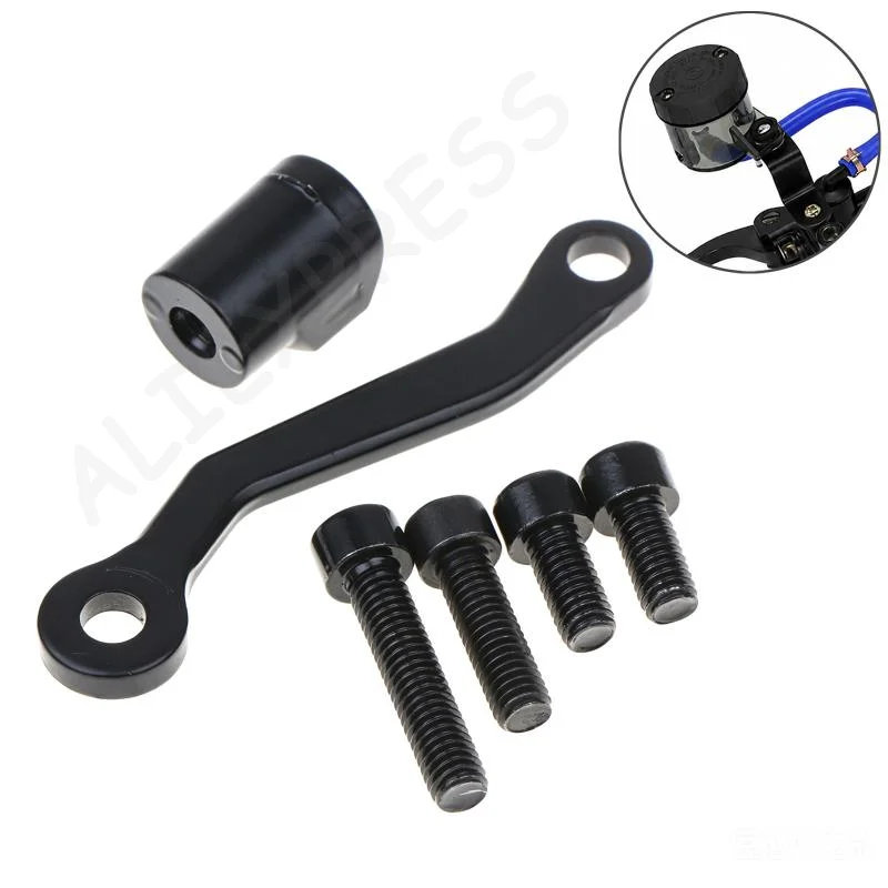 [G]Motorcycle Brake Reservoir Bracket Easy Fit Rust Resistant Mount Holder for Sport Bike Daily Commuting Riding