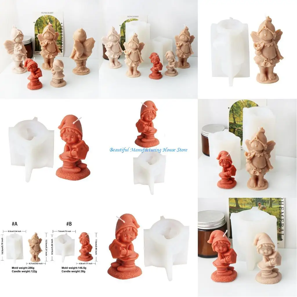 E56A فتاة على شكل قالب شمع معطر قالب سيليكون النحت قوالب الايبوكسي الراتنج الروائح صياغة قالب صنع المجوهرات العرض #1