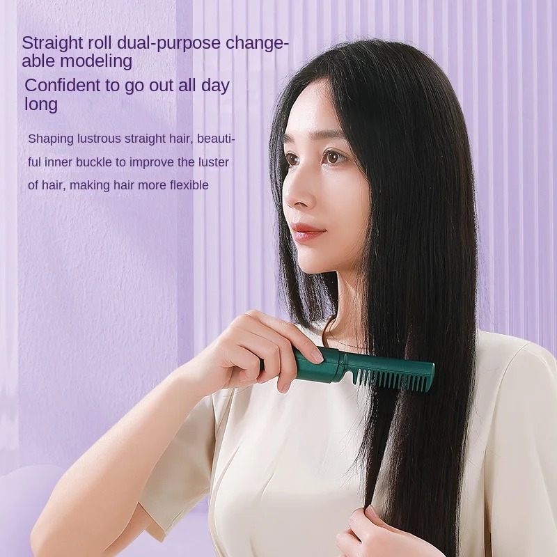 

New wireless portable negative ion hair straightener for lazy people with a new type of straight hair comb