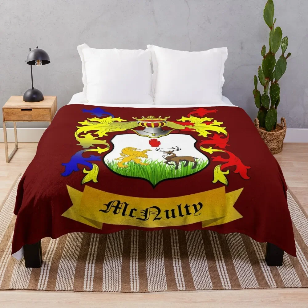 

McNULTY FAMILY CREST Throw Blanket Custom Decorative Sofa heavy to sleep cosplay anime Blankets
