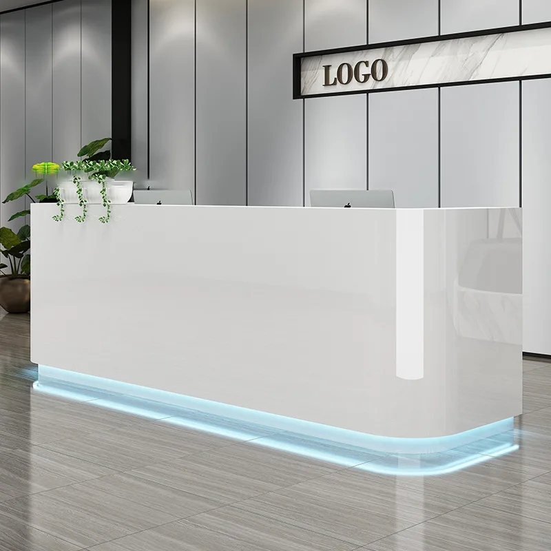 

Painting Front Desk Company Office Bar Table Simple Modern Beauty Salon Checkout Page Counter Creative Front Desk Reception Desk