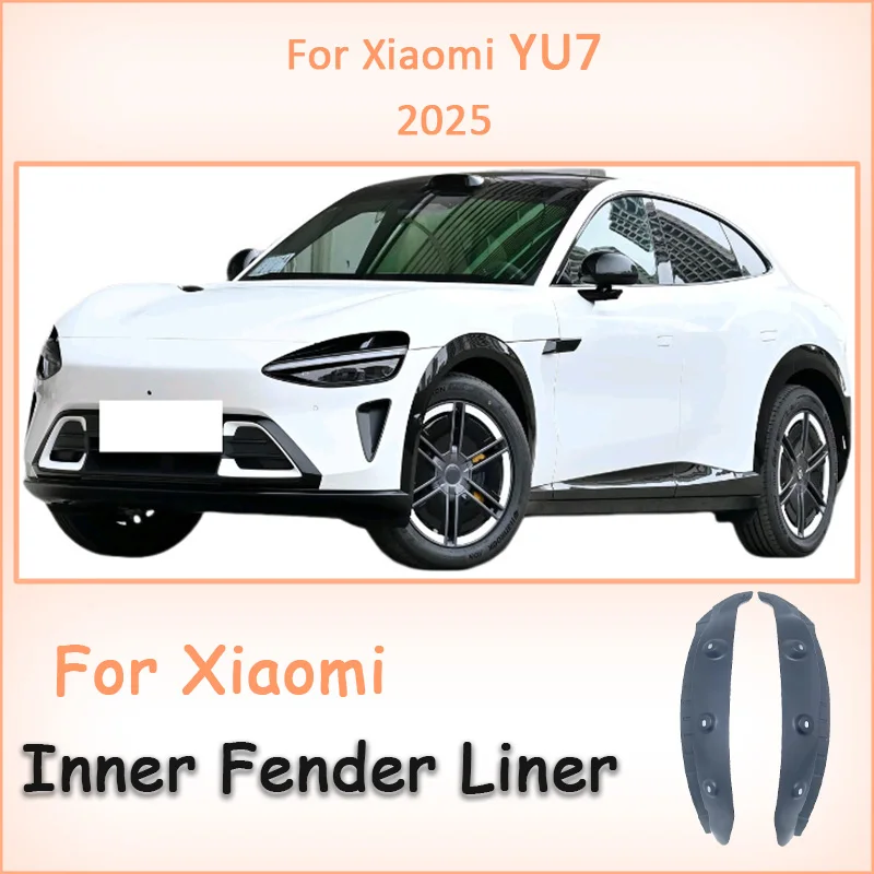 Для Xiaomi YU7 2025 автомобильная подкладка на заднее колесо, подкладка на крыло, внутренняя подкладка на крыло, сменный протектор, комплект аксессуаров Для Xiaomi YU7 2025 автомобильная подкладка на заднее колесо, подкладка на крыло, внутренняя подкладка на крыло, сменный протектор, комплект аксессуаров
