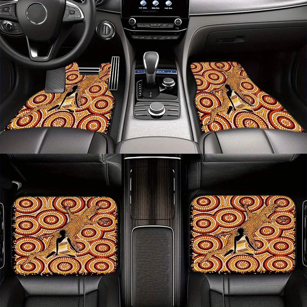 1pc/2pcs/4pcs Finding-rest-in-a-busy-place Car Floor Mats, Stylish Car Interior For Compact Cars, Vans, SUVs And More