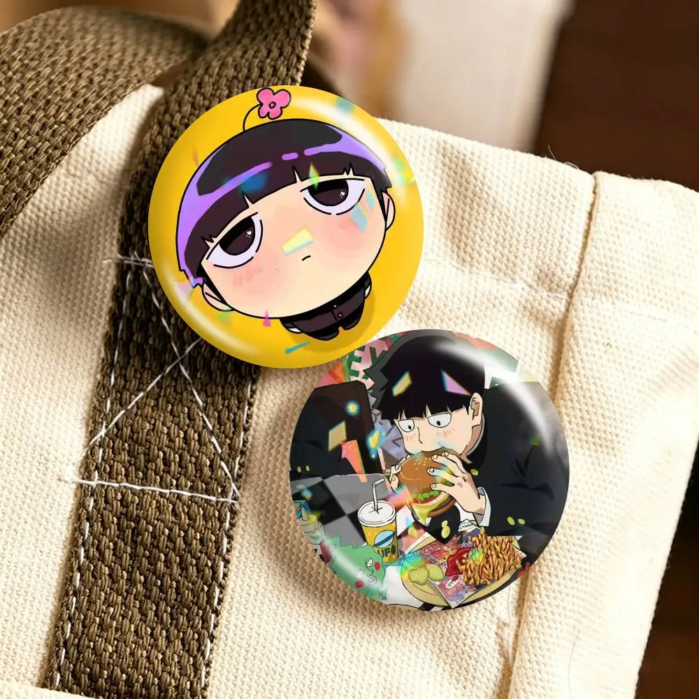Mob Psycho 100 Shigeo Kageyama 25mm 32mm 44mm 58mm 75mm Brooches Badges Pins for Accessories Gift