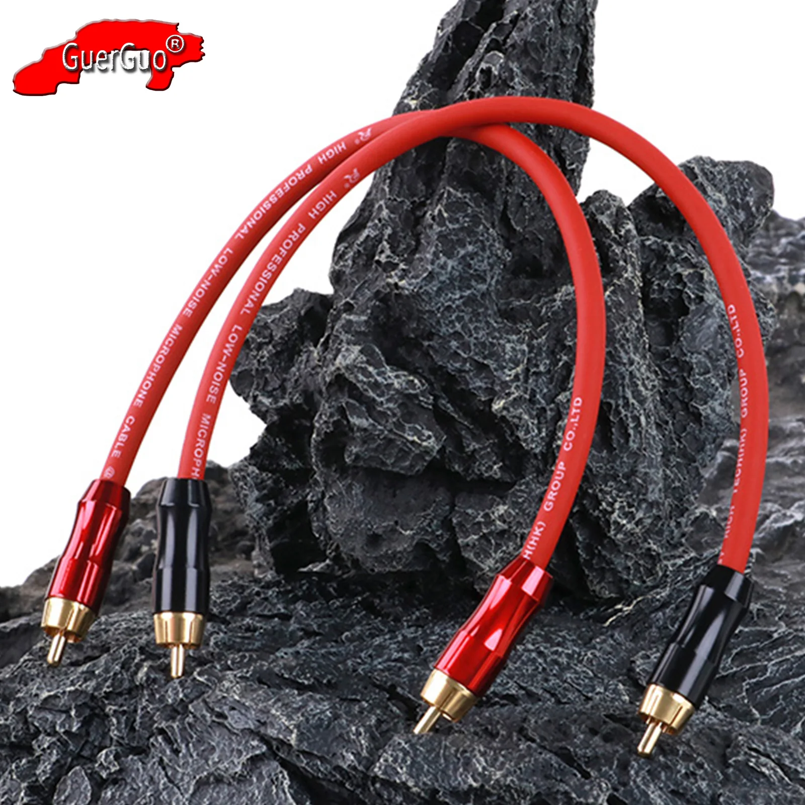 

1Pair RCA Audio Cable,RCA Male to Male Stereo Extension Shielded Cord Converter Adapter for Subwoofer Home Theater Amplifier