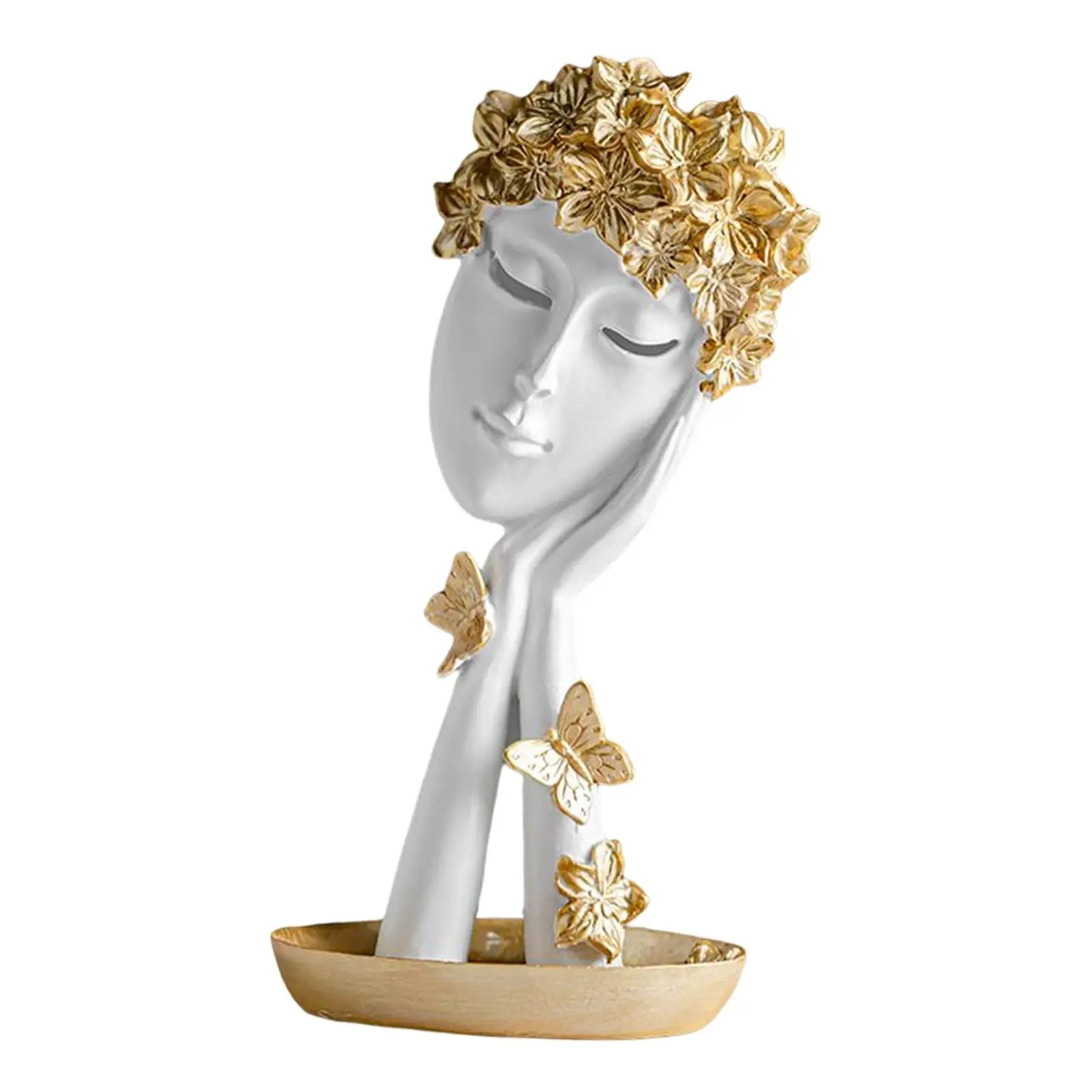 Face Thinker Statue, Sculpture Art Character Crafts Figurine for Birthday Gifts