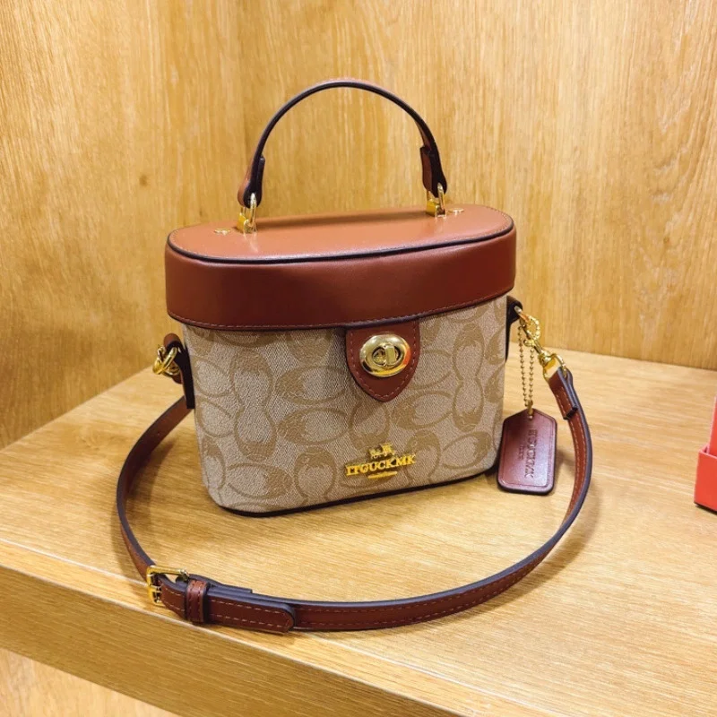 Ladies' Handbag High-End Chain Bag Women's 2026 New Retro Bag Hand-Held Crossbody Cylindrical Bag Water Bucket Bag