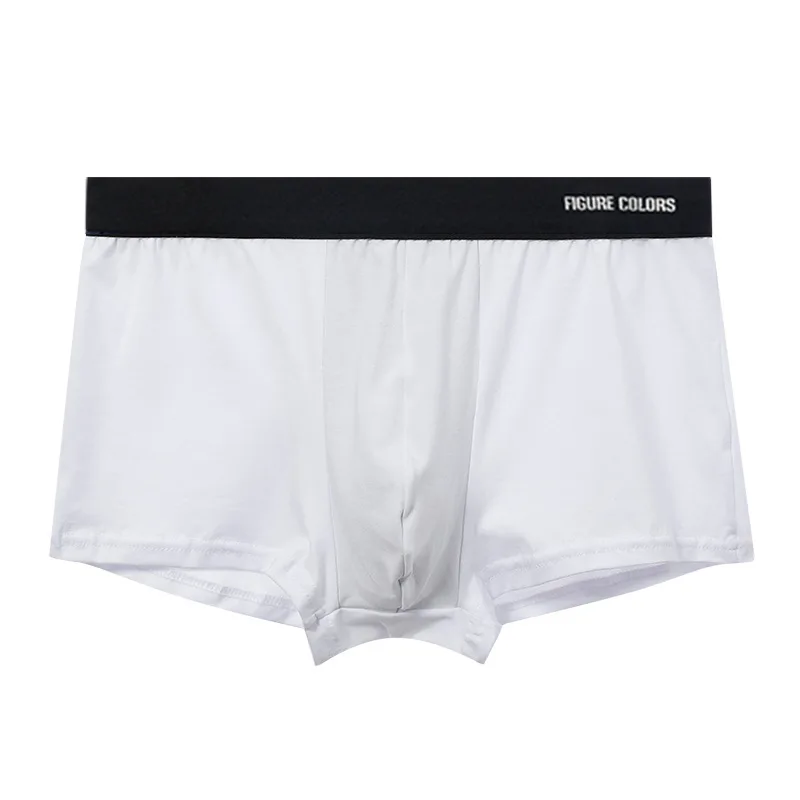

Men's Cotton Boxer Briefs Breathable Underwear with Logo Waistband and Graphene Technology Youth Fashion Boxy Underpants Trunks