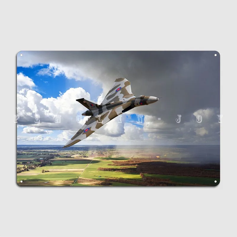 Avro Vulcan Bomber Xh558, The Last Flying Vulcan Bomber Metal Sign Club Bar Plaques Wall Pub Funny Tin Sign Poster