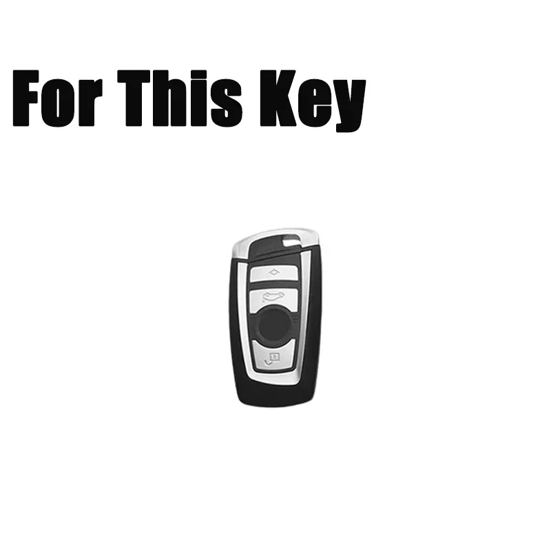 Zinc Alloy TPU Car Remote Smart Key Fob Case Cover Holder Bag With Keychain For BMW 1 2 3 4 5 6 7 X1 X2 X3 X4 X5 X6 X7 F10 F30