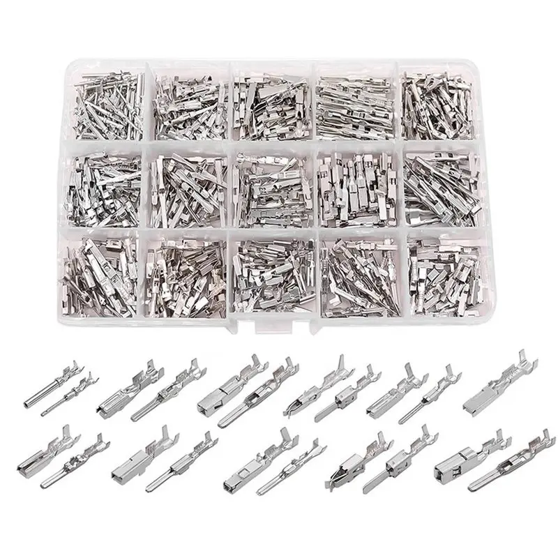A96E-870PCS Automotive Wire Terminal Pinconnector 1-3.5Mm Non Insulated Plug Disassembly Male And Female Crimping Pins