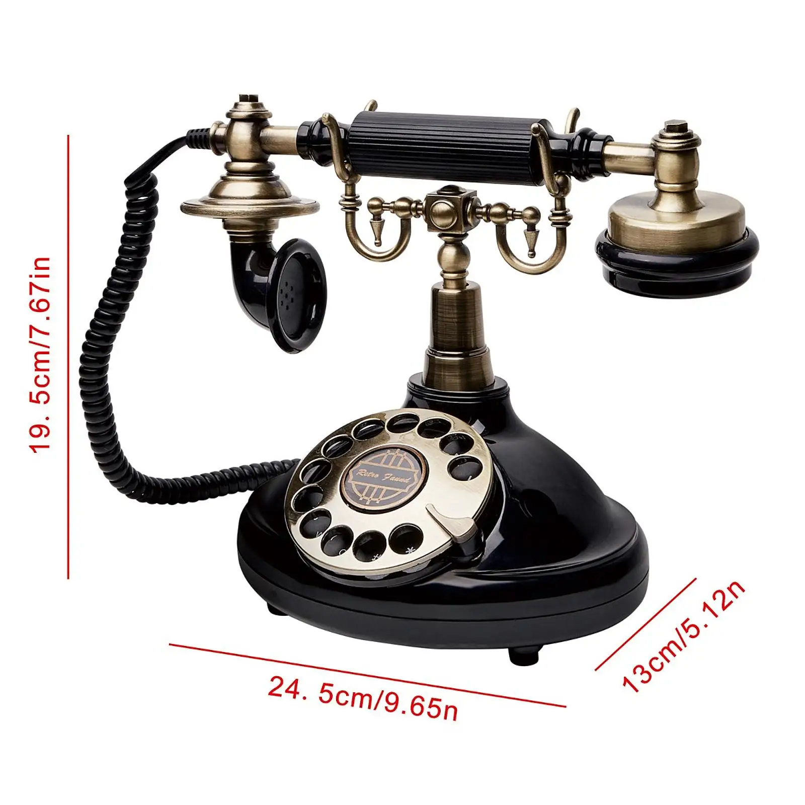 Audio Guest Book Wedding Phone Recorder Landline Phone Model desk Telephone Old Fashioned for Graduation Gathering Party Wedding