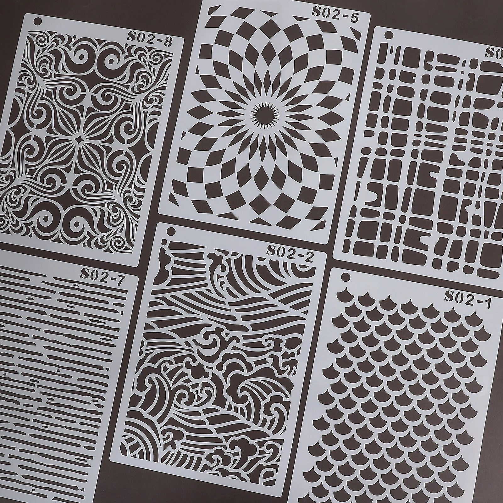 8 قطعة/المجموعة خمر ليوبارد الأفعى طباعة نمط قالب جوفاء ختم الإبداعية DIY غير المرغوب فيه مجلة المواد كلية القرطاسية