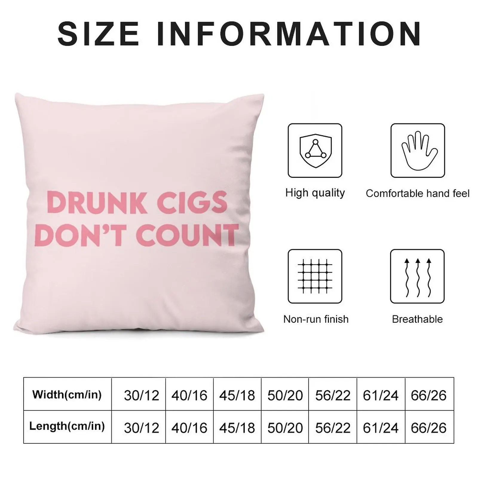 Drunk Cigs Don't Count Throw Pillow Cushions For Children anime girl Marble Cushion Cover pillow