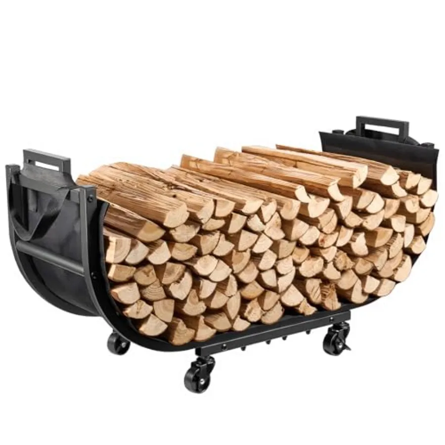 

Firewood Rack Outdoor Heavy Duty 32 Inch Log Rack for Outside Inside Rustproof Wood Storage Holder with High-Capacity Sturdy Fi
